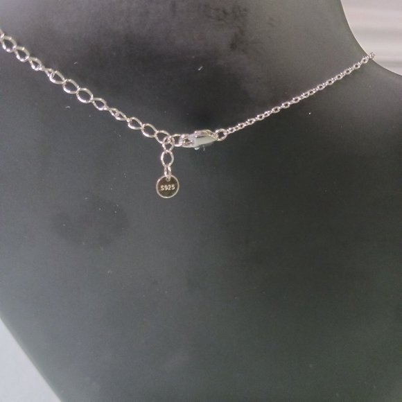 Silver Lab Opal Butterfly Necklace - Picture 4 of 6